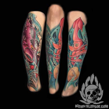 Tattoos - Lobster Squid leg sleeve- - 123713